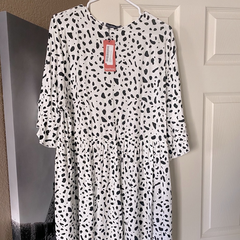 NWT Size 18 Smudge Spot Ruffle Smock Dress